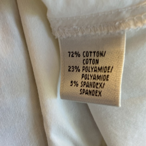 Lafayette 148 New York White Ruched Front Button Hook Collar Shirt Sz 8 - Picture 6 of 6